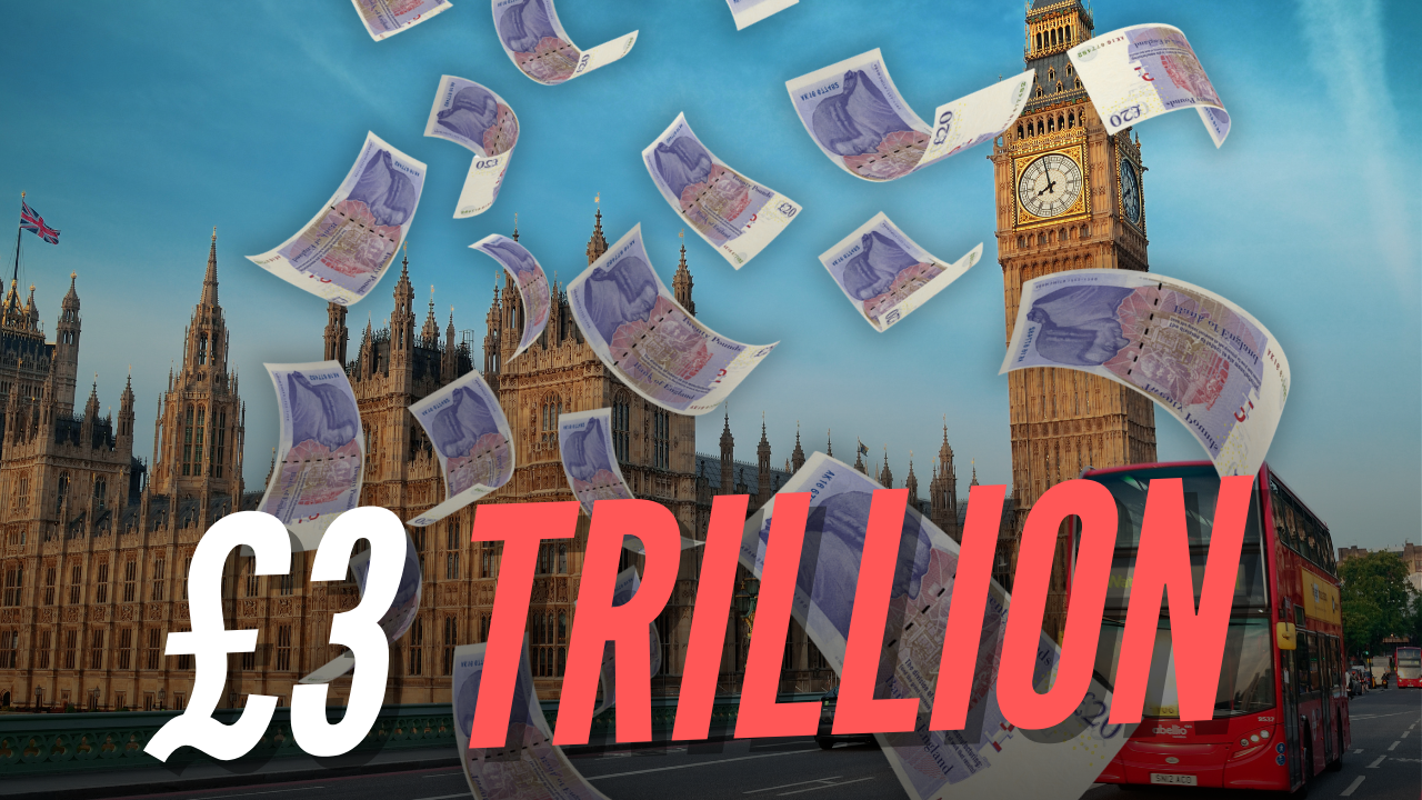 UK’s National Debt Tops £3 Trillion for First Time